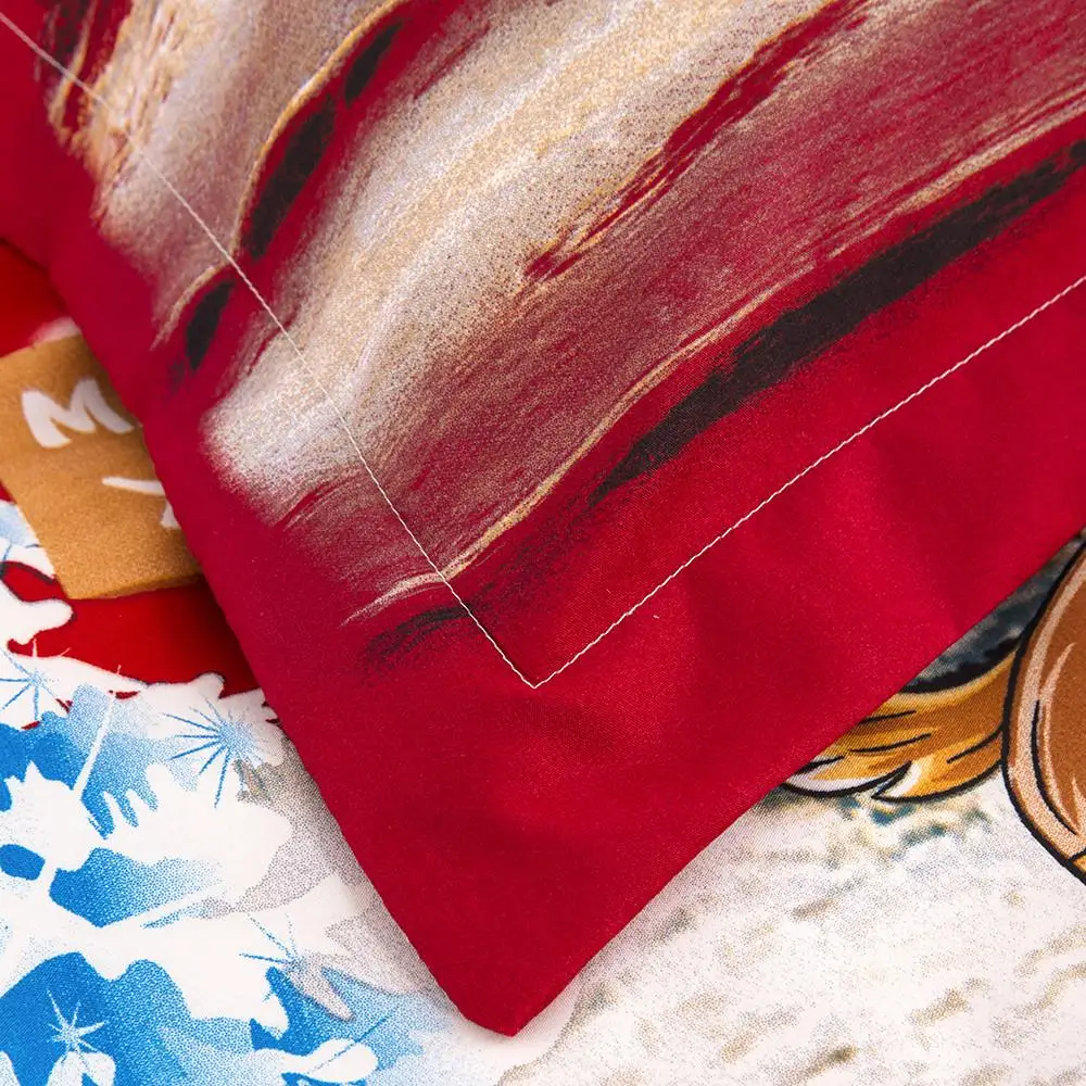 Комплект постельного белья с рождественским принтом Санта Клауса 3 шт.