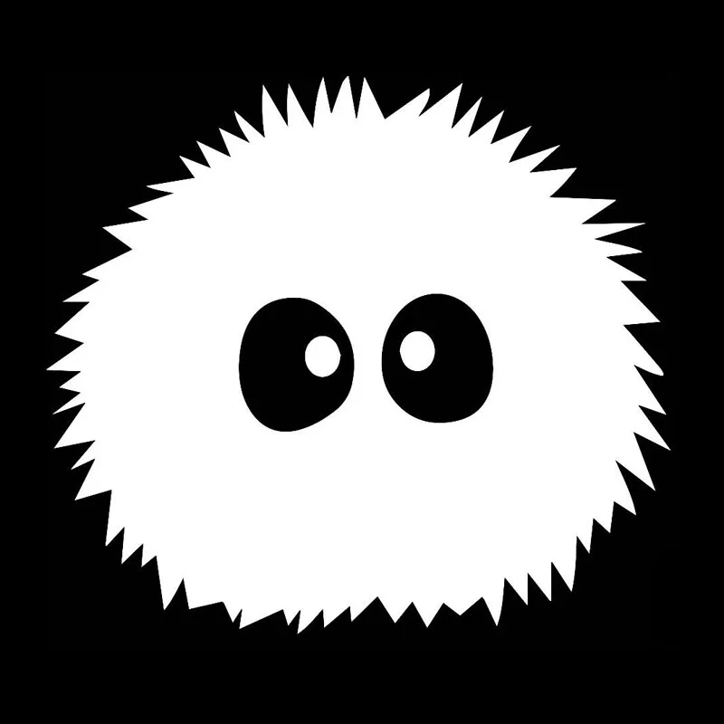 

Cute Vinyl Car Stickers Spirited Away Dust Bunnies on Car Funny Stickers Bumper Bodywork Car Styling KK 15cm X 14cm