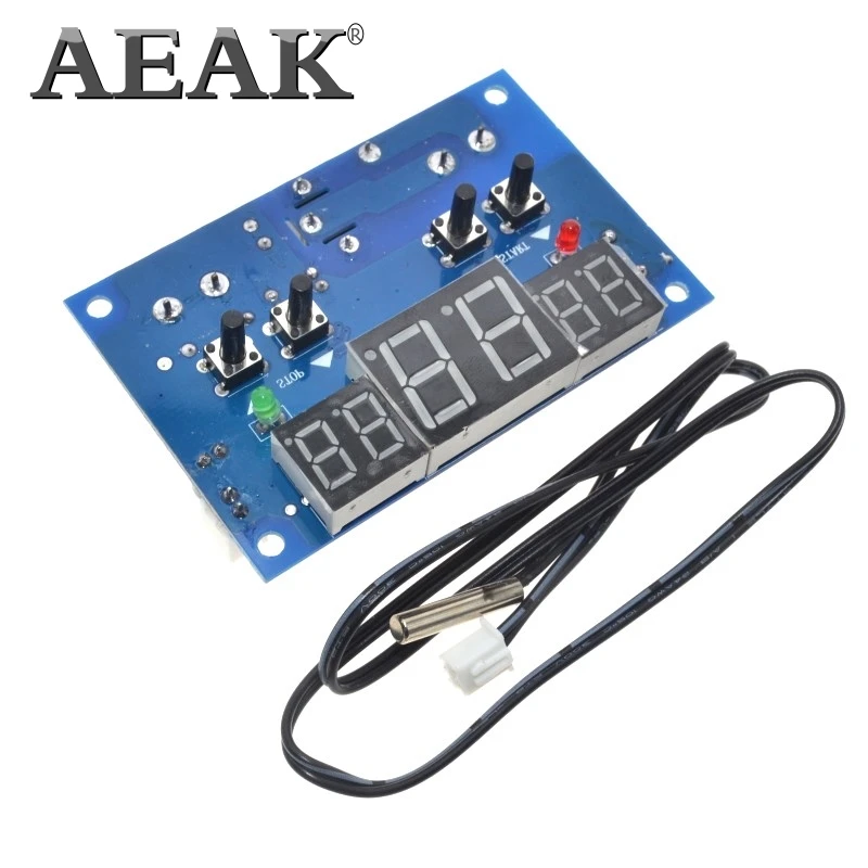 AEAK 1 шт. DC12V термостат интеллектуальный цифровой термостат регулятор температуры с датчиком NTC W1401 светодиодный дисплей
