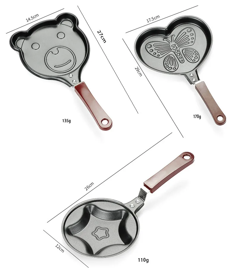 Мини-Сковорода с милым мультяшным рисунком антипригарные формы для кастрюль