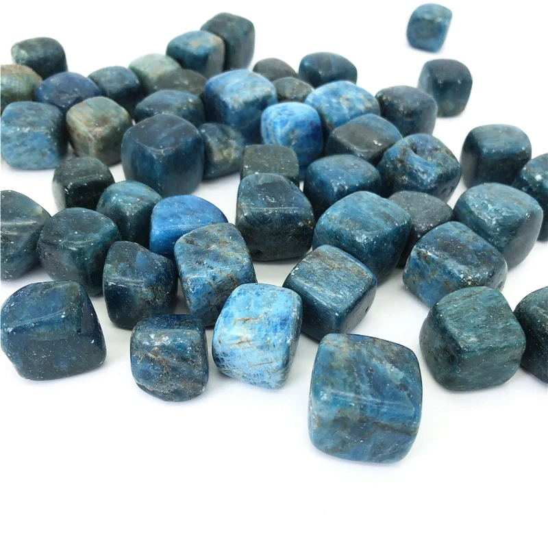 100 г Случайный Натуральный Синий Апатит кварцевый кристалл сушильные камни
