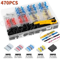 300500600pcs solder seal wire connectors kit heat shrink butt connectors waterproof and insulated electrical wire terminals