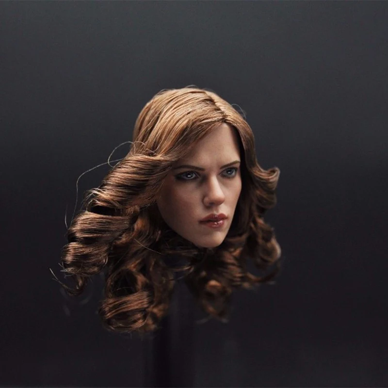 

1:6 Scarlett Johansson Female Girl Head Sculpts Black Widow Woman Head Carving Sculpt Model Toys For 12" Action Figure Gifts