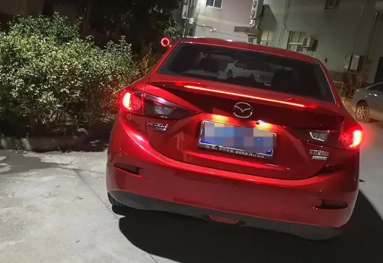 Спойлер для Mazda 3 Axela 2014-2017 Mazda3 светодиодный спойлер из АБС-пластика заднего крыла