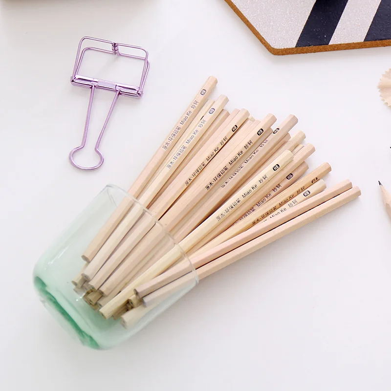 Карандаш HB из натурального дерева черного цвета 30 шт./лот | Канцтовары для офиса и