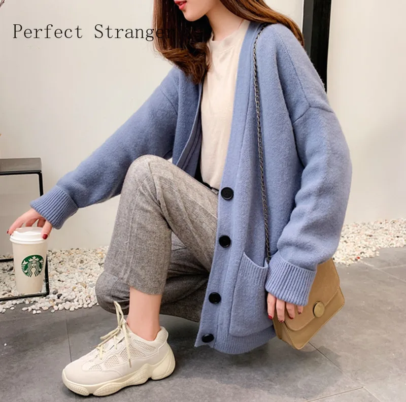 All Mathing Высокое качество Мода V воротник сплошной цвет с длинным рукавом женский