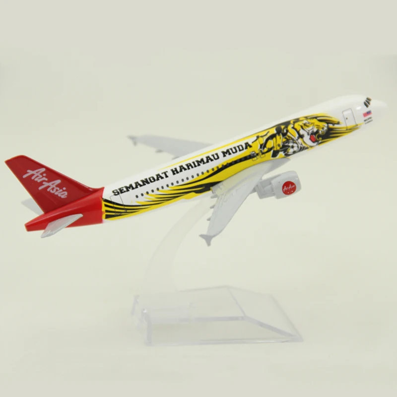 16 см масштаб 1:400 воздушная Азия аэробус A320 тигровая модель самолета красочная