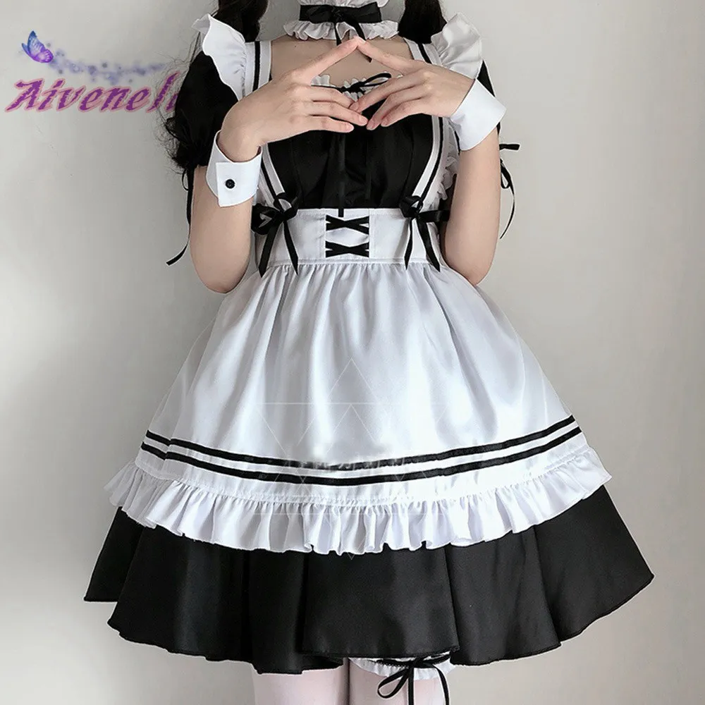 Милое платье в японском стиле лолита милое горничной мягкие женские платья