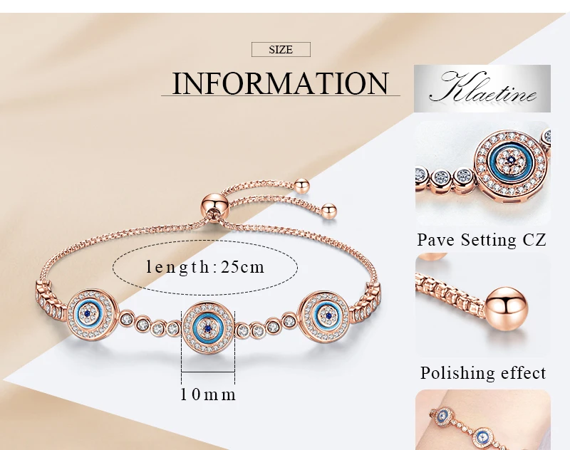 Женский и мужской браслет TONGZHE из стерлингового серебра 925 пробы с синими