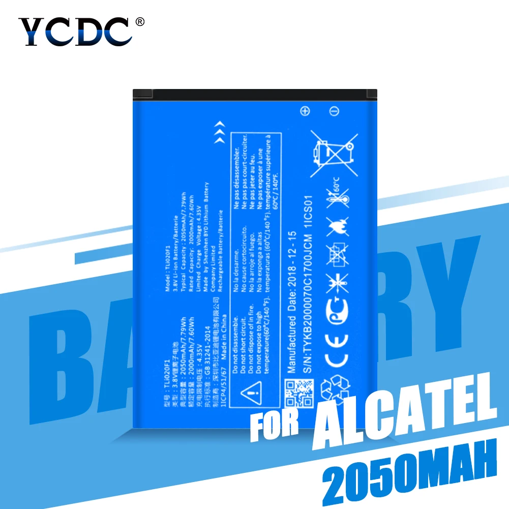 

2050mAh TLi020F1 Battery For Alcatel PIXI 4 5045D U5 5044D 5044Y 5044I 5044T 5047D 5047Y 4047D Pop 2 5042D C7 7040 7040D 5010