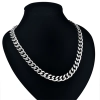 heavy stainless steel miami rope cuban chain necklace gold 9mm big choker long mens hip hop jewelry 22 30