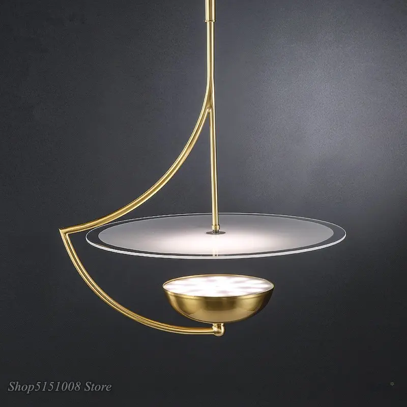 Подвесной светильник в стиле пост модерн латунь скандинавский медный