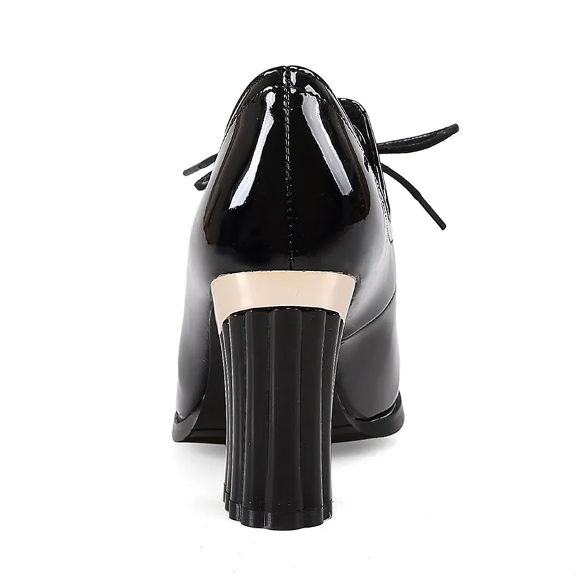 Женские оксфорды в британском стиле Цвет черный красный Туфли лодочки из