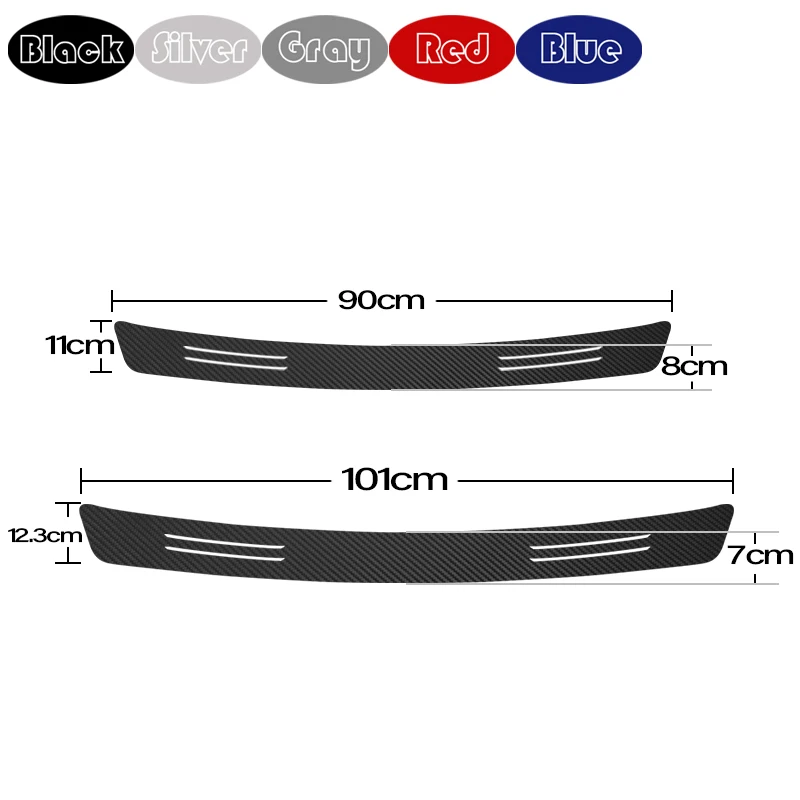 1 шт. наклейка на багажник задний защитный бампер протектор из углеродного