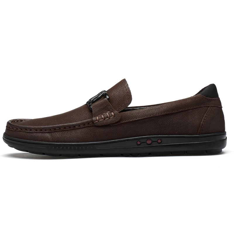 CLAXNEO Man Leather Shoes Slip on Summer Autumn Male Moccasins Design Boat Shoe Genuine Leather clax Man Loafers Big Size
