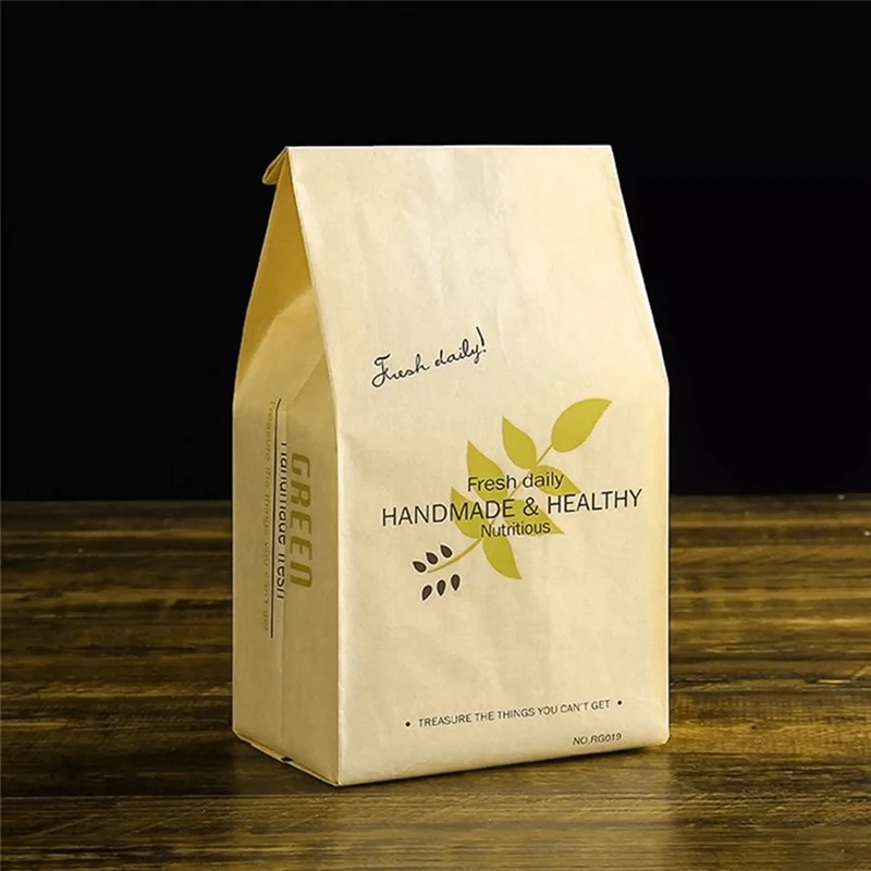 

Kraft Paper Bread Clear Avoid Oil Packing Toast With Window Bag Baking Takeaway Food Package Cake Bag