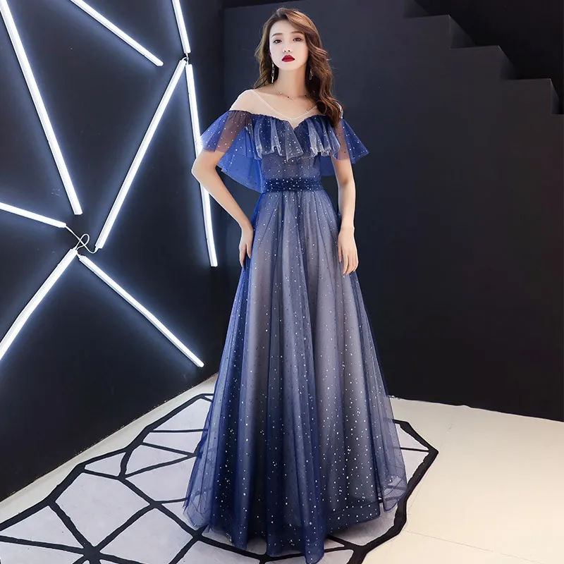 

Bride Party Dress Womens V-Neck Floor-Length Evening Cheongsam Noble Elegant Long Qipao Wedding Banquet Gown Clothes Vestido