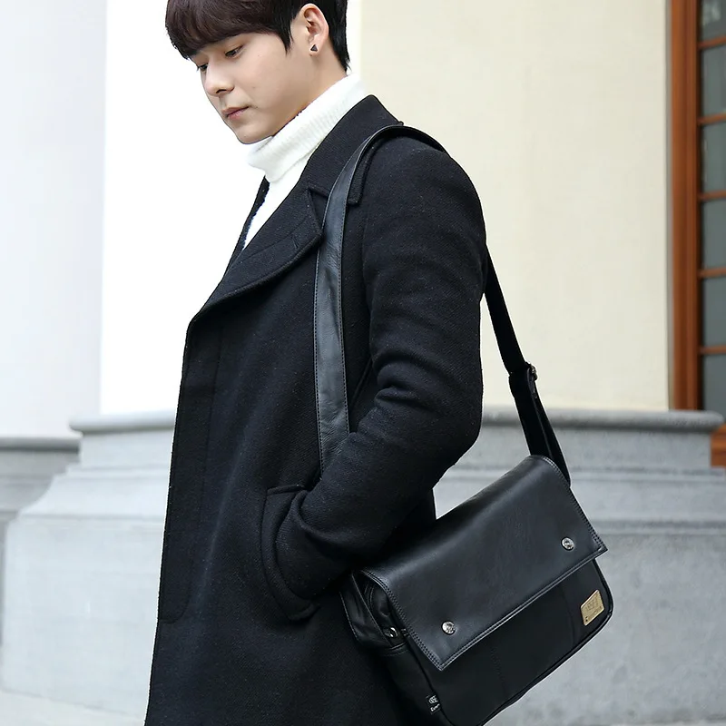 Кожаная сумка мессенджер для мужчин модный дизайнерский Повседневный ранец на