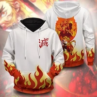 anime demon slayer cosplay costume 3d printed sweatshirt harajuku streetwear casual men pullover hoodies