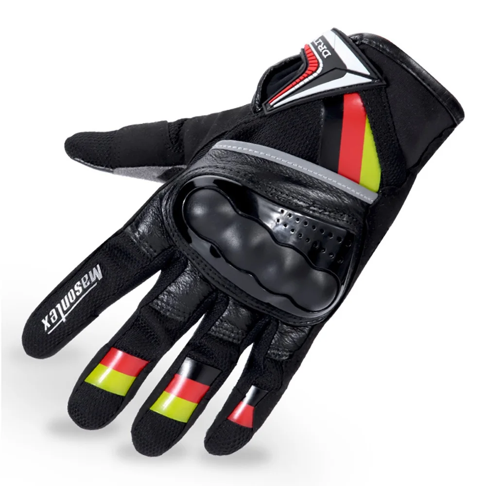 

Masontex motorcycle gloves leather men women breathable gloves for motocross Racing Riding motorbike gloves touch screen