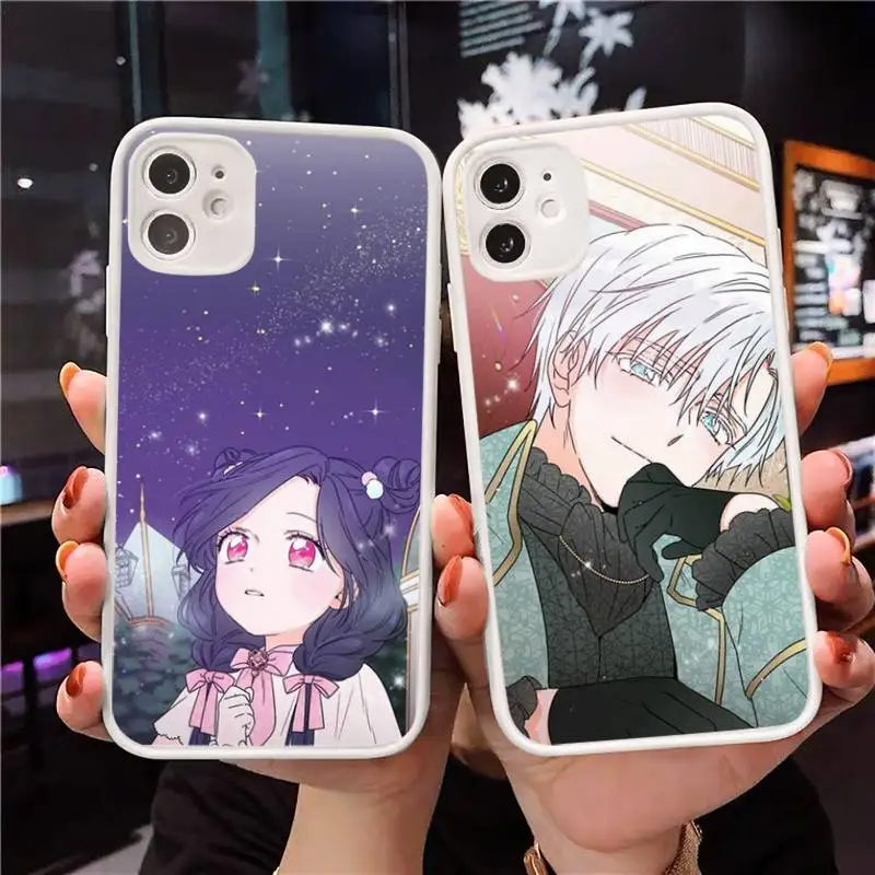 

lady baby manhwa Phone Case For iPhone 12 11 Mini Pro XR XS Max 7 8 Plus X Matte transparent White Cover
