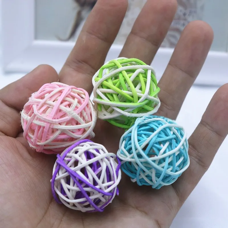 12 шт./пакет диаметр 3 см Sepak Takraw DIY Ремесло рождественские украшения ротанговый шар