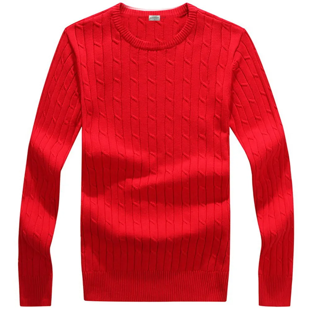 Мужской теплый свитер с круглым вырезом длинным рукавом | Мужская одежда