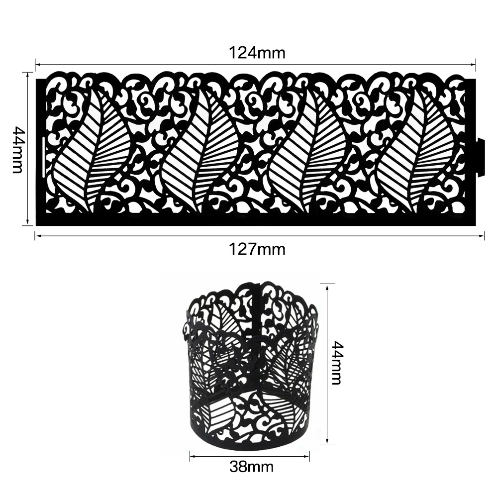 12 шт. LED абажур для свечи бумага лазерная резка лист полые ретро узор сердце