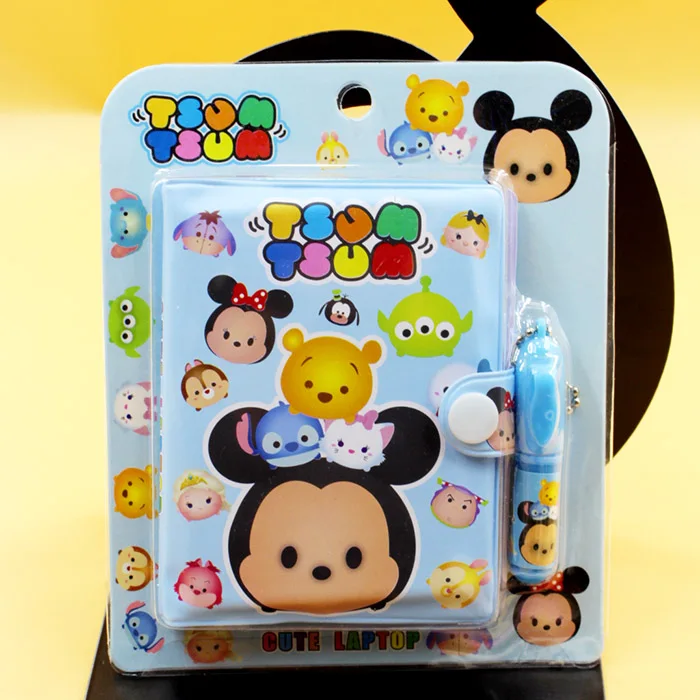 Мини-ноутбук Микки ЦУМ + Шариковая ручка Disney милая мультяшная записывающая