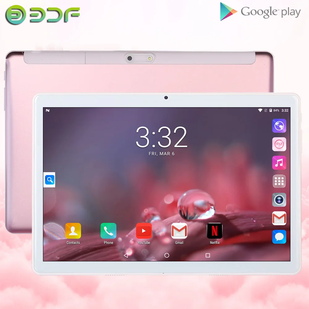 2.5D Закаленное стекло 10 1 &quotПланшеты Android 7 0 lPS 3G телефонный звонок четырехъядерный