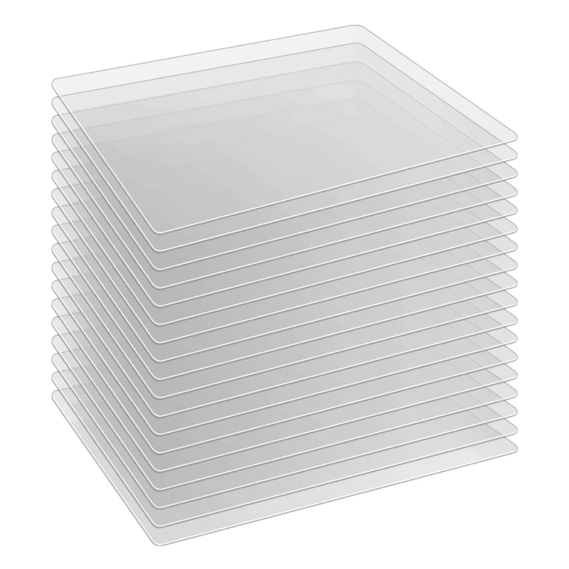 

18 Pieces Clear Plastic Placemats Table Mats Heat Resistant Placemats Dining Mats , 15.7 x 11.8 Inches