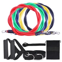 11pcsset pull rope fitness exercises resistance bands latex tubes pedal excerciser body training workout yoga rubber loop tube
