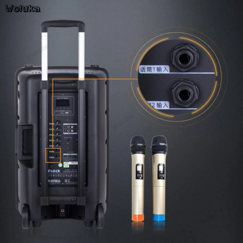 Bluetooth супермощный Стереодинамик уличный динамик на колесиках колонка для