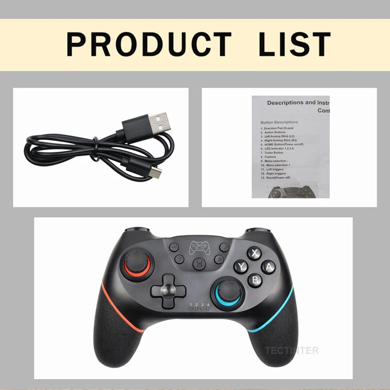 

Wireless support bluetooth Gamepad For Nintendo Switch Pro NS Video Game USB joystick Controller For Switch Console with 6-Axis