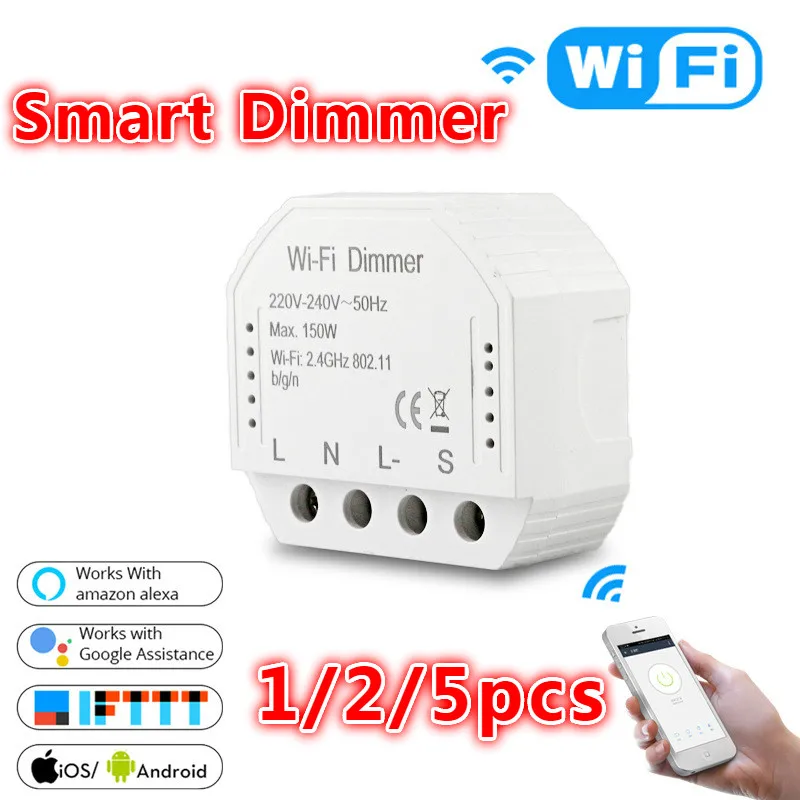 Умный WiFi реостат, переключательный модуль традиционный переключатель преобразования 150 Вт умный переключатель диммер работа с Alexa Echo Google Home