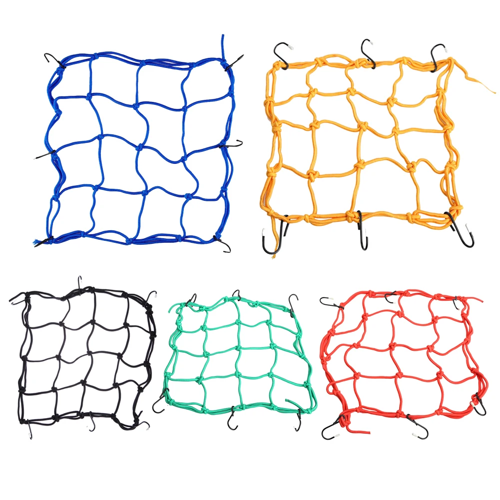 

30*30cm Motorcycle 6 Hooks Hold Down Fuel Tank Luggage Net Mesh Web Bungee