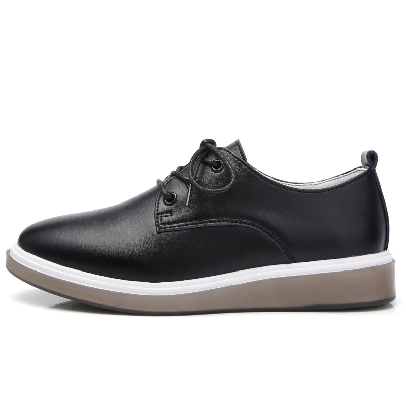 2019 г. осенние женские туфли Оксфорды балетки на плоской подошве белые