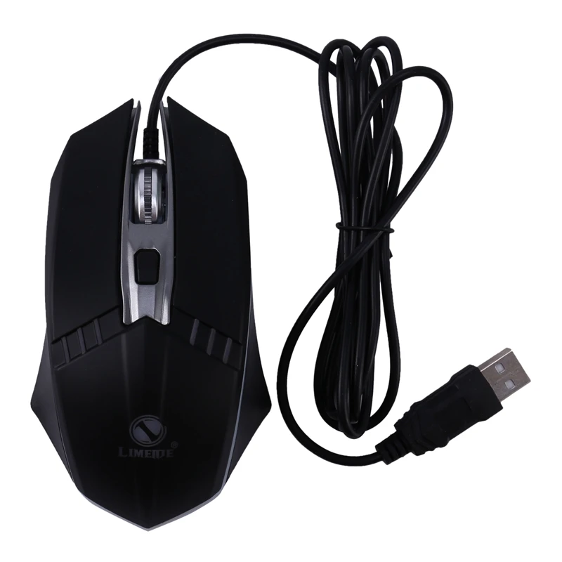 

LIMEIDE X2 Gaming Mouse Mechanical Mouse RGB Backlight Side Cooling DPI 800/1200/1600/2400 E-Sports Mouse USB for Games