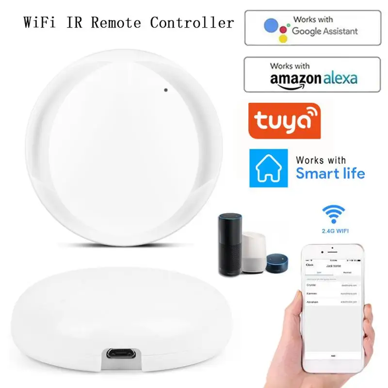 

ИК-пульт дистанционного управления Tuya, Wi-Fi, для кондиционера, телевизора, умного дома, Инфракрасный Универсальный пульт дистанционного упра...