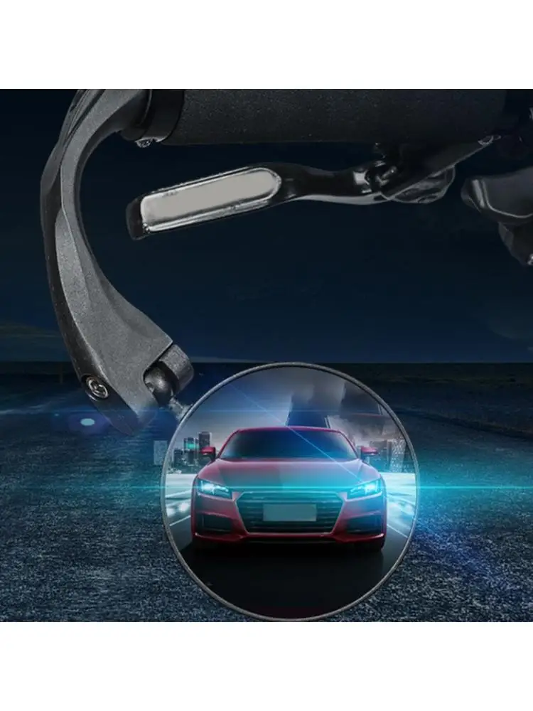 

Bicycle Foldable Convex Rearview Mirror Scratch Resistant Glass Lens Mountain