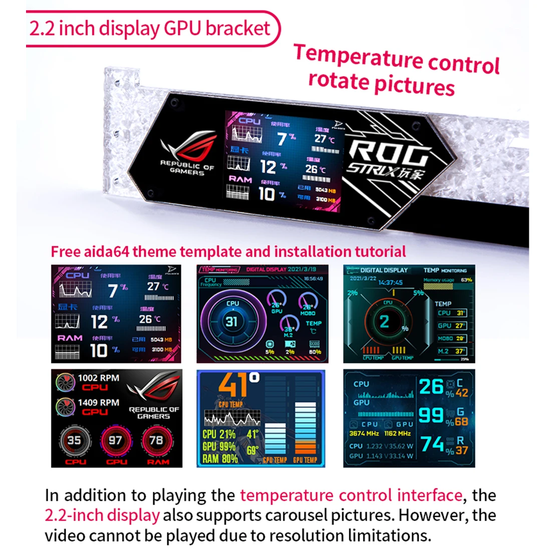 1 шт 5V 3 Pin коробка передач с Графика держатель для карт Красочные RGB GPU Поддержка