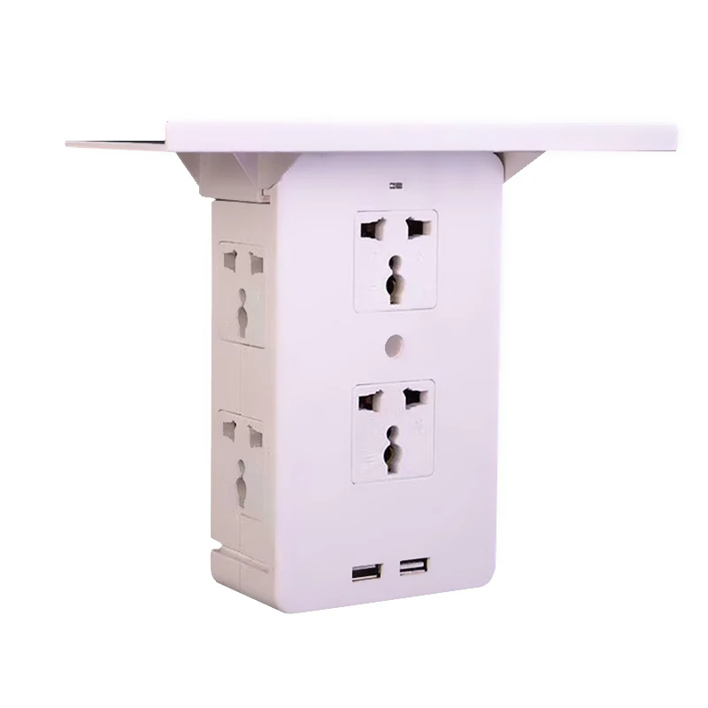 New Phone Honlder Switch Socket Rack Socket Shelf 6 Electrical Outlet Extenders Surge Protector Wall Outlet 2 USB Charging Ports
