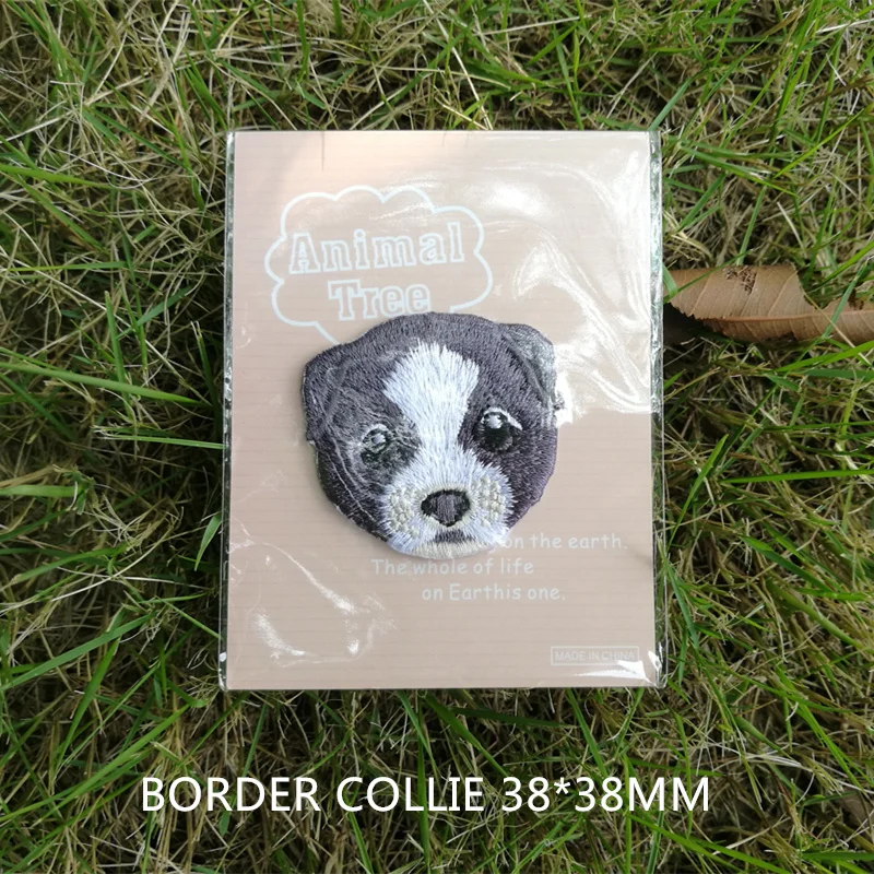BORDER COLLIE 1 рисунок вышивка патч мультфильм детская одежда декоративная задняя Прорезиненная Ткань прилипающая собака пальто футболка свитер декоративный p - Цвет: BORDER COLLIE