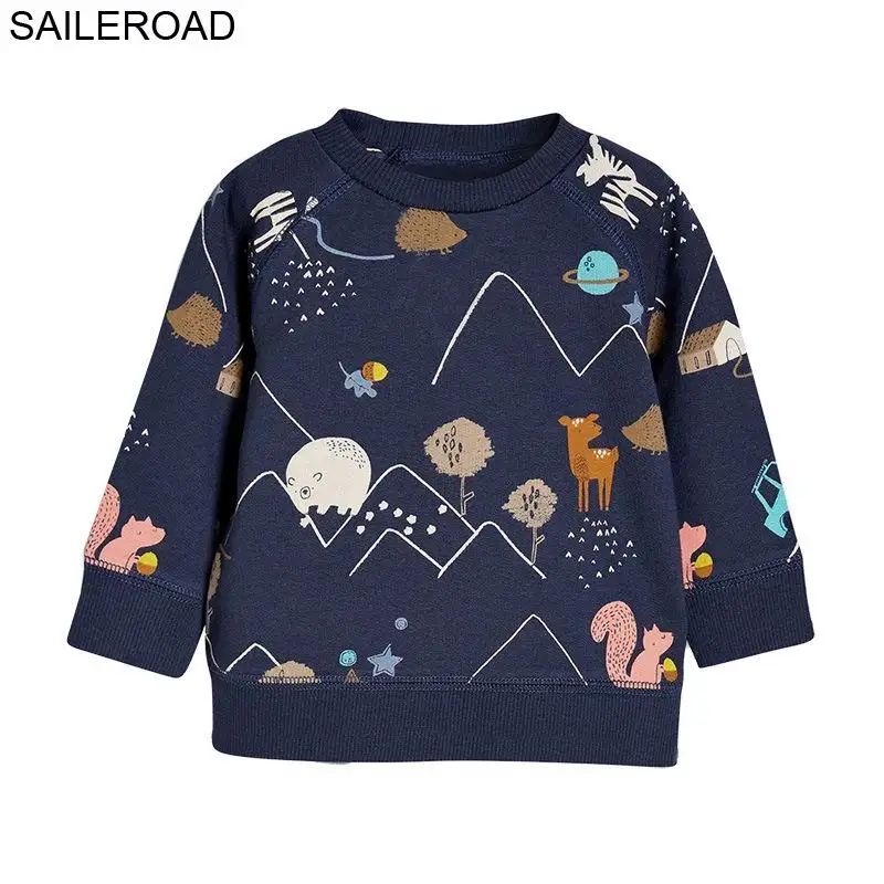 SAILEROAD/Джемперы для мальчиков 2021, осенние Рубашки для маленьких мальчиков, спортивная рубашка От 2 до 7 лет мальчиков, свитер, хлопковая одежда для мальчиков - изображение