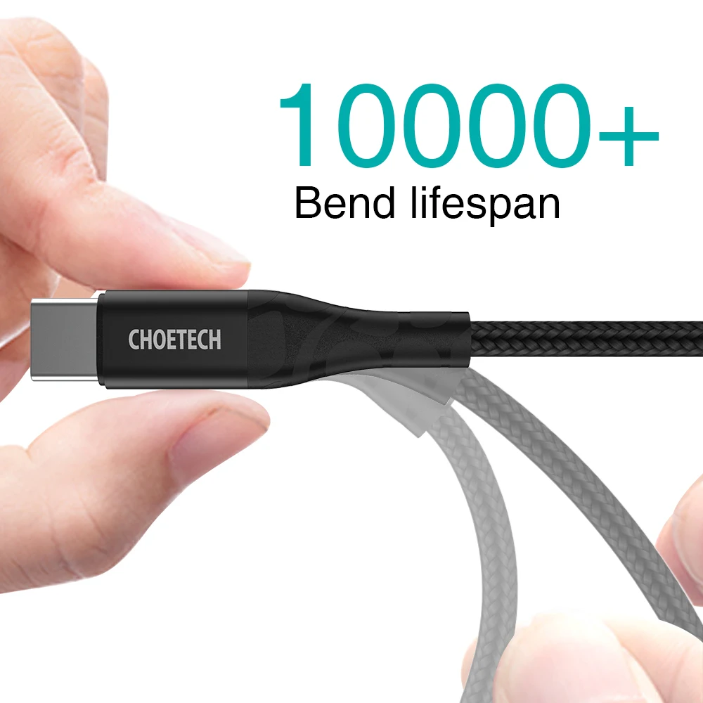 CHOETECH 3A USB Type C кабель для MEIZU PRO 6 быстрая зарядка Oneplus 5 Lumia 950 мобильный телефон