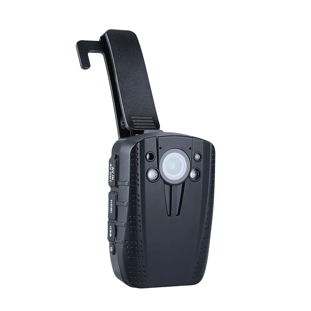 للبيع Night Vision 1296P Wearable Camcorder HD31-G AIT Policeman Worn Body Camera GPS+64GB Smart 16x Zoom 140degree Video Recorder