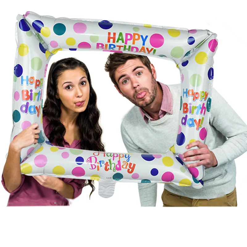 Счастливый реквизит для фотосессии в день рождения фольгированный шар фоторамка