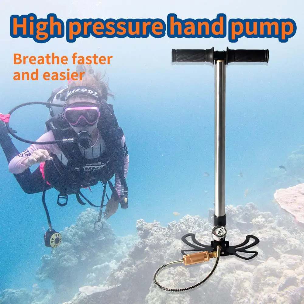 

Насос высокого давления с предварительной зарядкой, ручной насос высокого давления PCP с воздушным фильтром 4500psi, легкий переносной ремень о...