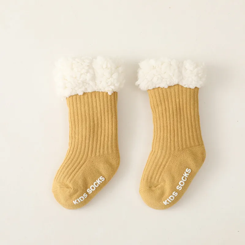 Winter Baby Socks Cute Thicken Warm Kids Sock Thermal 100% Cotton Newborn Toddlers Girls Boys Anti Slip Floor Socks 0-4Years