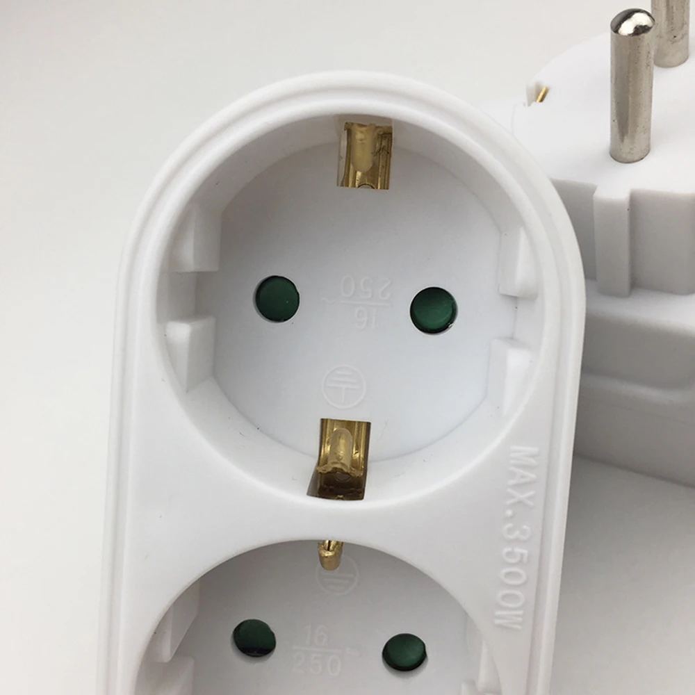 1/2 шт ЕС/Де преобразования штепсельная вилка адаптер дистрибьютор 16A 250V 3500W для